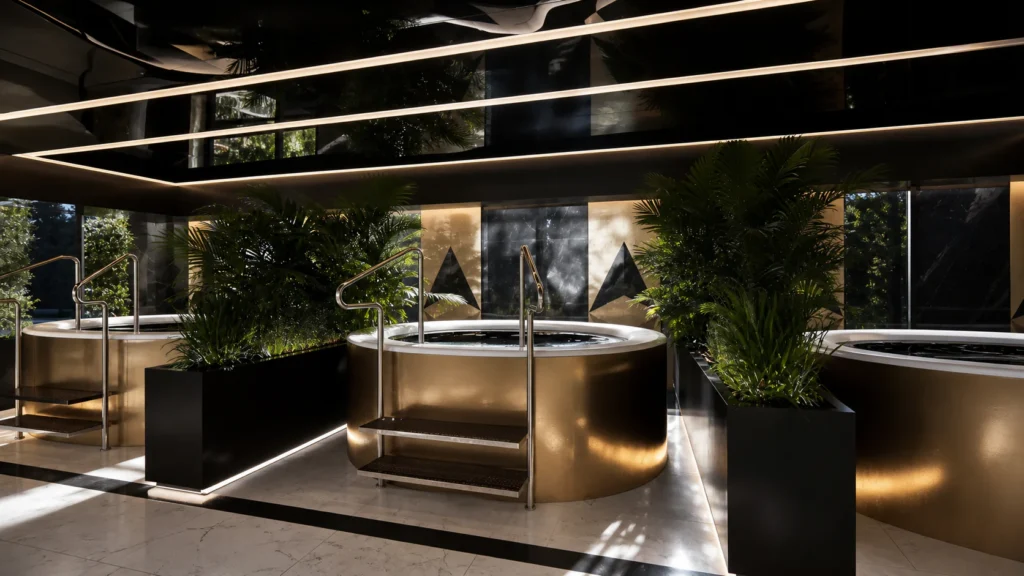 Wizualizacja jacuzzi w strefie spa Aparthotel Natura Resort
